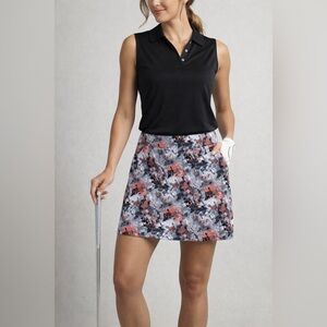 Izod Golf Skort Size 6 Coral Black Gray Print Athletic Skort